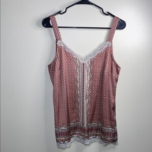 White House Black Market Pink Embellished Sleeveless Camisole